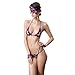 Produktbild Quaan 4 PC Weiblich Versuchung Transparent Damen Sexy Sommer Spitze Nachthemd Unterwäsche heissblütig aufpeppen Passen Versuchung Charmant Verliebt Bras Baumwolle Nahtlos (Free Size, Lila)