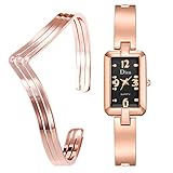 Knowin Damen Uhren Armbanduhr Armreif Collection Damenuhren Wasserdichte Damen Uhr Quartz Analog Frauen Armbanduhren Schlankes Elegant,mit Klein Zifferblatt Superfein Diamond Armband Mode Design