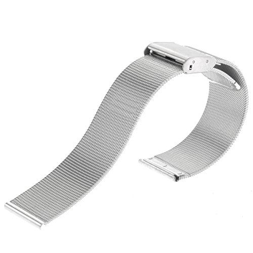 LUOEM 20mm Edelstahl Mesh Uhrenarmband Metallarmband