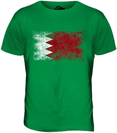 Candymix Bahrain Distressed Flag - Mens T Shirt Top T-Shirt, Size X-Large, Colour Irish Green