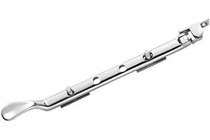 GENUEN® 254mm (10") Victorian Window Casement Stay for Wooden/Timber Windows (Polished Chrome)