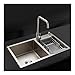 Produktbild Baumarkt Edelstahlspülbecken mit Ablaufgarnitur Doppelschüssel Kitchen Farm Restaurant Bar Set Größe 750mm * 410mm ZYSPP824