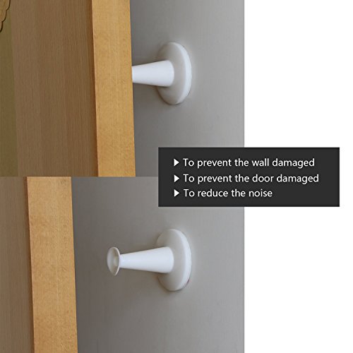 Türstopper selbstklebender Silikon-Türstopper, funktioniert auf allen Oberflächen, hält Türen Sicher offen, für Zuhause / fürs Büro,- weiß - 2