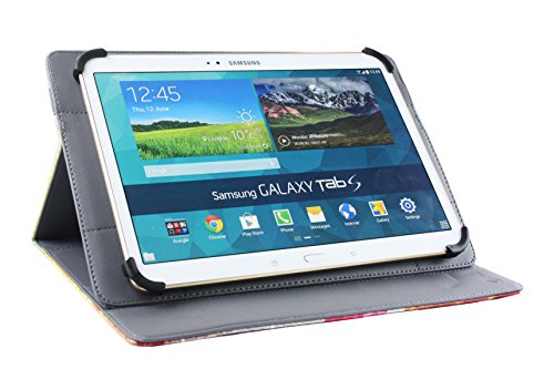 Emartbuy Medion LifeTab E10501 10.1 Zoll HD Tablet PC Universalbereich ( 10 – 11 Zoll ) Farbige Fliesen Multi Angle Exekutiv Folio Mappen Kasten Abdeckung mit Kartensteckplätze + Eingabestift - 2