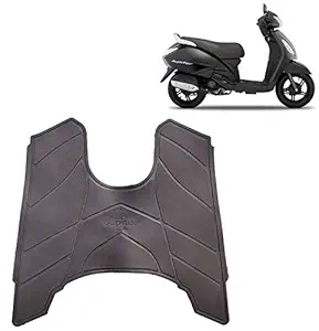 Ramanta Washable Floor Mat for TVS Jupiter Scooty (1 PC, Black)