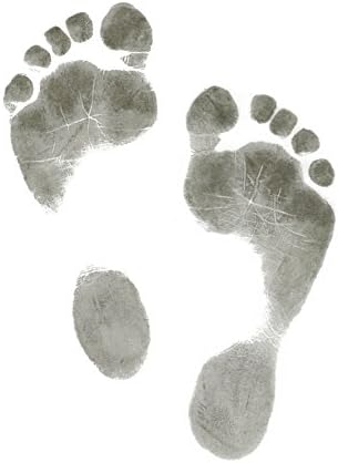 Magic Footprint Baby Safe Inkless Footprint Kit | black | 0-3 months | prints on any paper Standard (up to 8 prints, white)