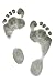 Baby Safe Inkless Footprint Kit | black | 0-3 months | max 8 prints on any paper | Magic Footprint Standard