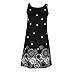 Produktbild BHYDRY Damen Sommer Vintage Boho Maxi Abend Party Strand Blumenkleid(Large,Schwarz)