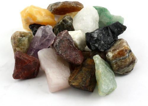 Crystal Allies 3 Pounds Bulk Rough Mixed Brazilian Reiki Crystal Healing Stones Large 1"