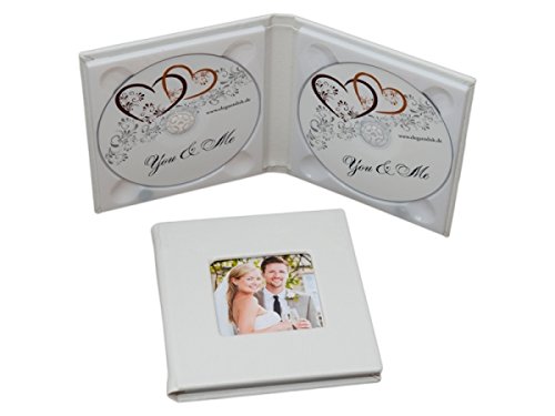 Elegant 2er CD/DVD/BlueRay Hülle. DVD Case für 2 Disk mit Bildfenster. Farbe Weiss