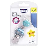 ChICCO - Chupete de silicona micro + cinta para chupete CHICCO Fashion Clip