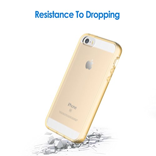 JETech Funda para iPhone SE  iPhone 5s y iPhone 5  Carcasa Anti-Choques Ara  azos  Oro