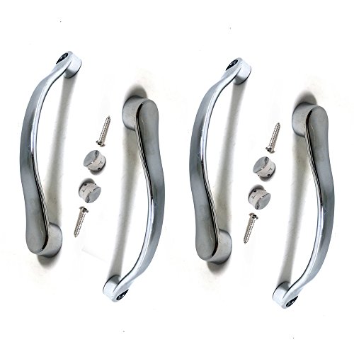 Replacement Shower Door Handles Chrome Curved PAIR 717850179519 eBay