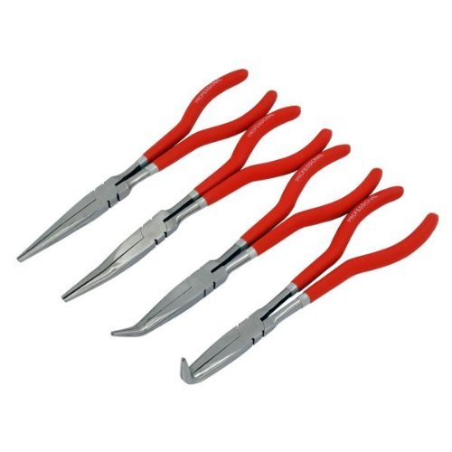 Neilsen tools - Pinze a becchi lunghi, 4 pezzi, manichi lunghi, 28 cm