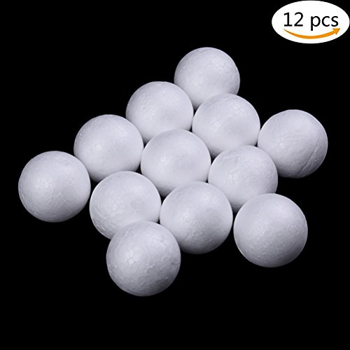 Lcr-Sweety 12pcs White Foam Craft Balls Decorating Ball for DIY, Crafting and Decoration