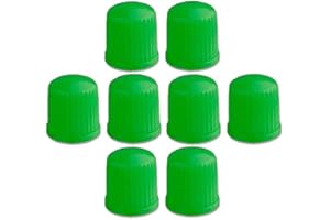 DWEEKIY 8 tapones de válvula para válvulas de coche, válvula de bicicleta, etc., de plástico verde, para coche, NFZ, bicicleta y hobby, tapones antipolvo universales con rosca estándar