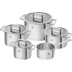 Zwilling 66460-000-0 Vitality Batterie de Cuisine Acier Inoxydable Inox Mat 5 pièces