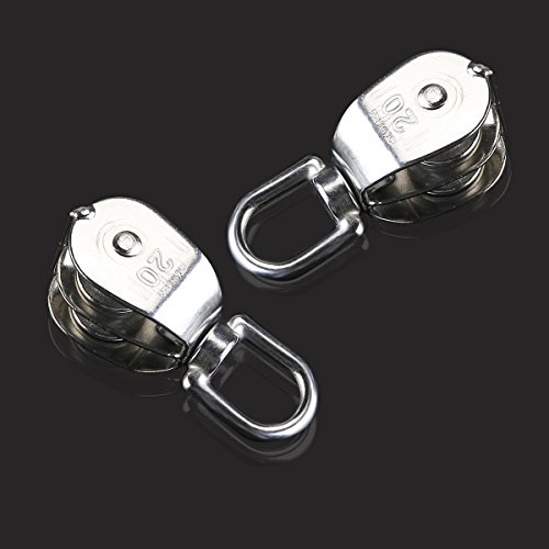 WINOMO 2st doppelten Flaschenzug Seilrolle Edelstahl 304 doppelte Riemenscheibe Wirbelblock - 6