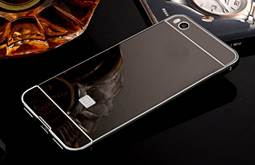 Funda Espejo Aluminio Metal Carcasa para Xiaomi Mi5S Color Negro