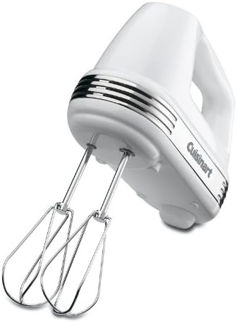 CuisinartHM-70 Power Advantage 7-Speed Hand Mixer, Silver,White