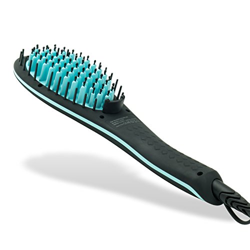 Apalus® Ionen Glättungsbürste, Glätteisen Bürste Zum Glätten Von Locken, Feuchtigkeitsspendende Ionen Stylingbürste Zum Glätten Von Langen Haaren Und Kurzen Haaren (Schwarz)