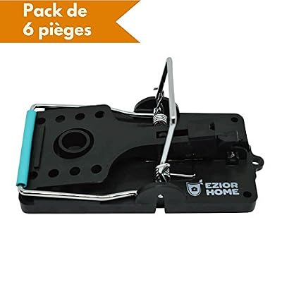 EZIOR HOME Piège à rats x 6 - Tapette à clapet qui élimine sans souffrance les rats indésirables qui squattent votre maison, grenier, atelier de travail - Attrape et tue instantanément les rongeurs sans laisser traces ni odeurs - Mise en place ultra…