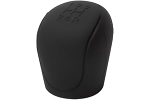 HUVZOR Pomello del cambio universale per auto Copertura per pomello del cambio automatico in silicone morbido a 5 marce Tappo per pomello del cambio con leva del veicolo antiscivolo Nero
