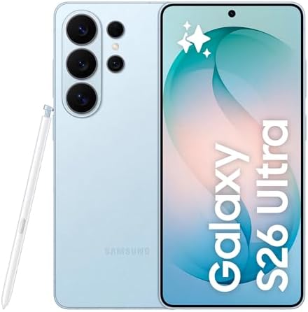 Samsung Galaxy S26 Ultra Smartphone AI, 256GB, 3 anni di Garanzia, Privacy Display Integrato, Processore Potente, Assistente Foto, Camera 200 MP, 5000 mAh, Sky Blue [Versione italiana]