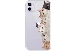CrazyLemon Coque pour iPhone 11, Housse de Protection en Silicone Transparente Mince Antichoc étui Case Cover - Chats