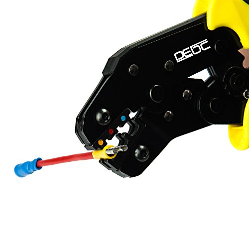 DEDC Crimpzange Ratsche Zange Kabelschuhzange Kabelzangen Quetschzange 0.5-6 mm² Universal Crimpwerkzeuge für Aderendhülsen - 5