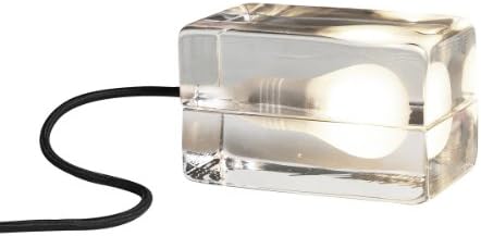 Leuchte Block Lamp, klar, schwarzes Kabel