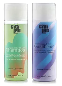 Citilad Apple Cider Vinegar Shampoo With Keratin Smooth & Shine Conditioner, 200 Ml (Multicolor, Combo Of 2)