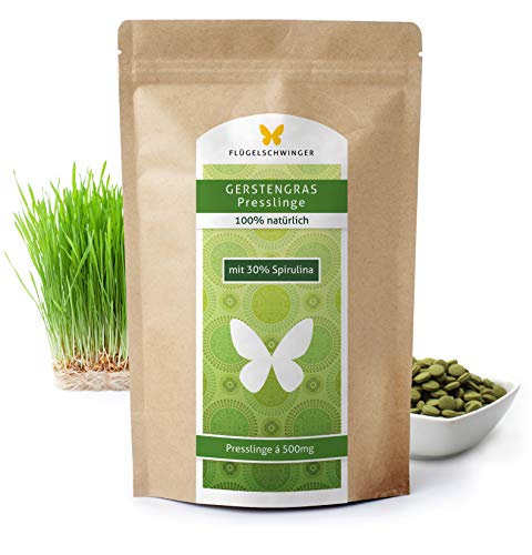 250g Gerstengras-Presslinge mit 30% Spirulina, Rohkostqualität, 500 Tabletten á 500mg aus jungen Gräsern, schonende Verarbeitung bei niedrigen Temperaturen (250g)