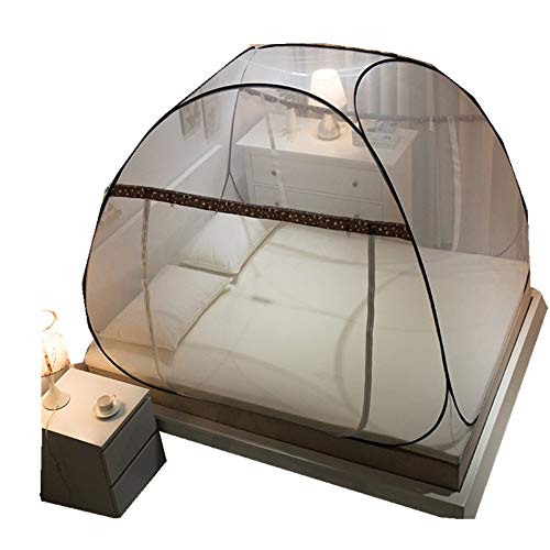 Preisvergleich Produktbild LLSTRIVE Zelt, feinste Löcher, Camping Netz,Doppeltür, vollautomatisch klappbar, freie Installation, Einzel-Doppel, Moskitonetz für Kinderbetten, O, 1,5 m Bett