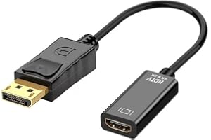Digitalkey Adattatore DisplayPort a HDMI 1080P, Connettori Dorati, per HDTV, Monitor, Proiettori, Portatili e Altri