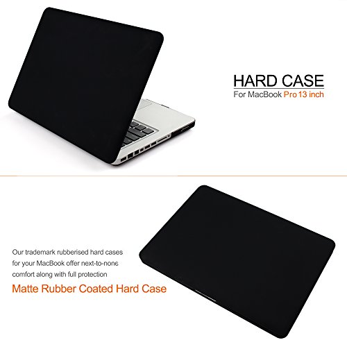 iDOO MacBook Schutzh  lle   Hard Case Cover Laptop H  lle  F  r MacBook Pro 13 Zoll     mit CD-Laufwerk  A1278  - matt  Schwarz