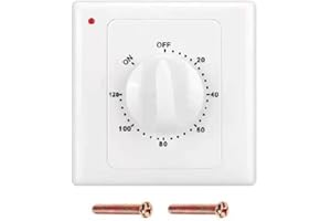 TAIKUWU Countdown Timer Schalter AC 220V Min Hochleistungspumpe Elektronische mechanische Countdown Steuerung Timer Socket Time Switch 86 Panel(120 Minuten)