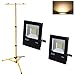 Produktbild VINGO® 2X 30W LED Warmweiß Baustrahler Außen Flutlicht Strahler Objektbeleuchtung Security Light Wasserdicht Stabiles Dreibein-Stativ für Baustrahler