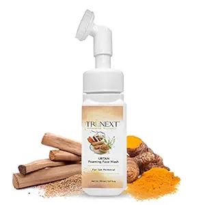 TRUNEXT UBTAN FOAMING FACE WASH WITH A BUILD IN FACE BRUSH FOR TAN REMOVAL, 150 ml