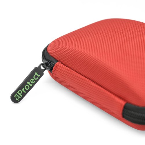 iProtect Nylon Schutzhülle für externe Festplatten 2,5 Zoll HDD Hard Case Tasche rot - 4