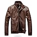 Produktbild Felicove Herren Lederjacke Winter Biker Motorrad Reißverschluss Langarm Jacke Mantel Top Blusen Coole Motorradjacke