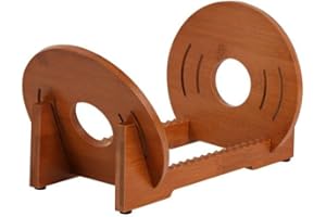 DIDUDIDU Vinyl Record Storage Holder Stand - Tabletop Vintage Music Album Display Rack - Vinyls Records Storage Organizer Shelf - Modern Standing LP Holder - Holds up to 50 Albums or CDs - Bamboo - Light Brown