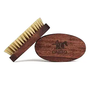 CASTO Beard Brush 100% Boar Bristles made with Natural Wood to Tame and Soften Your Facial Hair