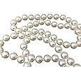 AstroCart Genuine Pearl Mala Natural White Fresh Water Pearl Mala 108 Beads Original Certified Pearl Necklace Pure Sachhe Moti Ki Mala Natural Safed Moti Ki Mala For Women Genuine White Pearl Mala