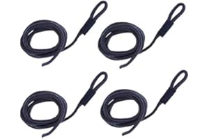 Yikko Lot de 4 cordes pour fenêtre de bateau avec oeil en polypropylène - 1,5 m x 6 mm - Bleu