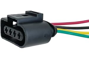 Riloer 1x Connecteurs de bobine d'allumage de voiture 12 V 4 broches Connecteur de bobine d'allumage universel Compatible avec VW Passat B5 1.8T, 2.0T 2001-2010 Audi A3 A4 A5 A6 OEM 1J0973724