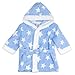 Produktbild NEU | Mikrofaser Fleece Bademantel mit Kapuze blau Sterne | 74 80 86 92 18-24 Monate (86/92)