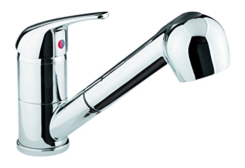 ADOB Niederdruck Spültischarmatur mit herausziehbarer Geschirrbrause, verchromt, 39517 - 5