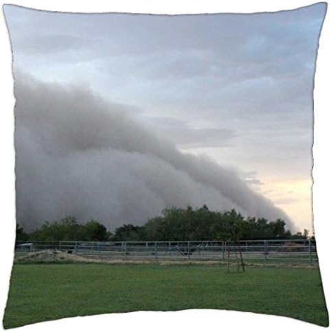 iRocket - Another Dust Storm Rolling In - Throw Pillow Cover (16" x 16", 40cm x 40cm)