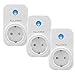 Produktbild Wifi Smart Steckdose (Kompatibel mit Alexa [Echo, Echo Dot] und Google Home), Konesky Intelligente WLAN Steckdose mit App Steuerung für IOS und Android (weiß) (3 Stück)